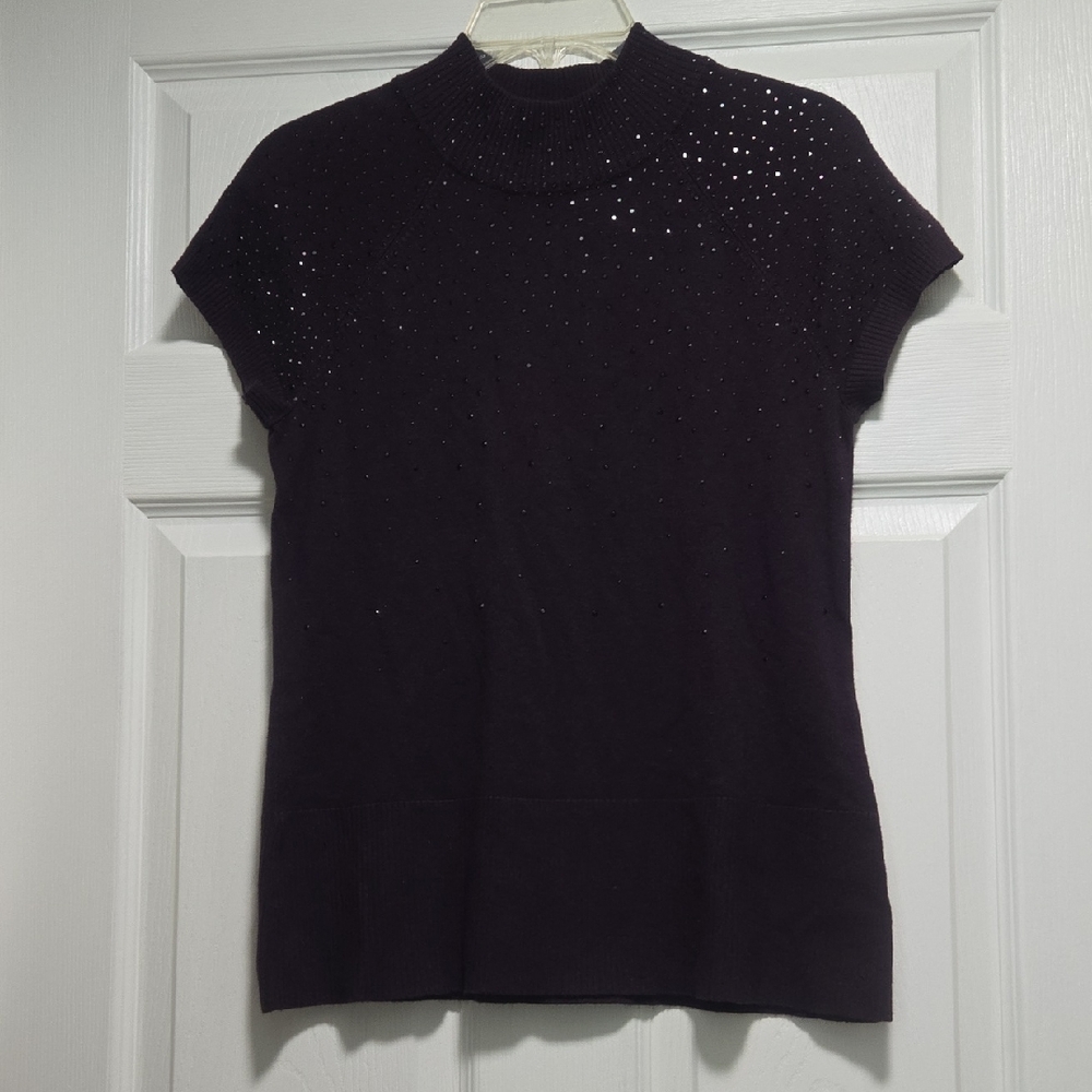 Apt. 9 Elegant Grape Short Sleeve Top